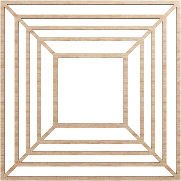 Ekena Millwork Raven Wood Fretwork Pierced Ceiling Medallion, Alder, 16"OD x 5 7/8"ID x 1/4"T CMWP16X16X0250RAAL - main